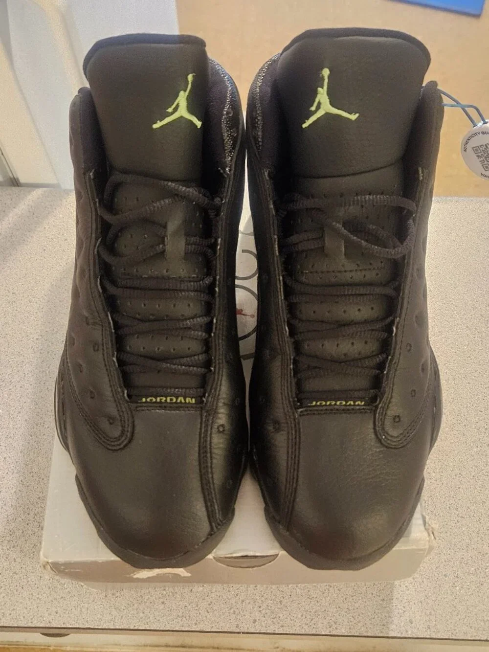 Air Jordan 13 Altitude Black Green Size 8 Mens 310004-031